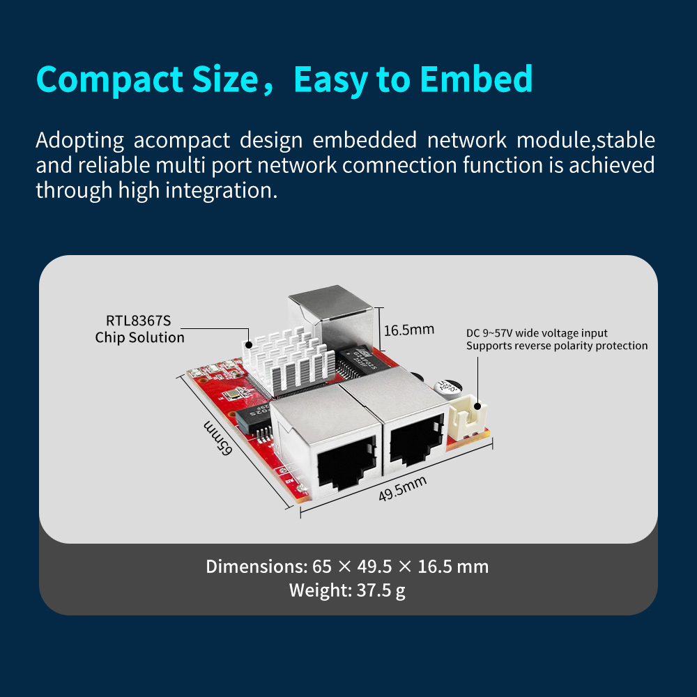 ONTi Mini 3/5 Ports 10/100/100 - огляд і ціна Ethernet Switch 8 Port
