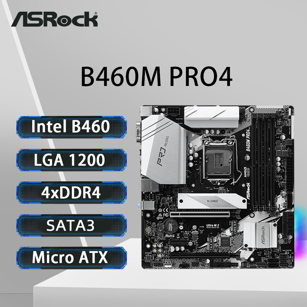 ASRock B460M PRO4 Motherboard  - огляд і ціна Intel Cpu Core I7