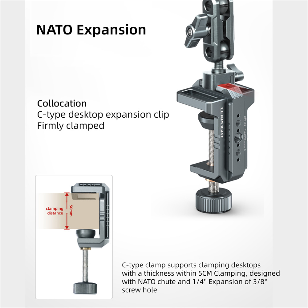 LEAPLIGHT Magic Arm W Clamp, O - огляд і ціна Webcam Stand Clip