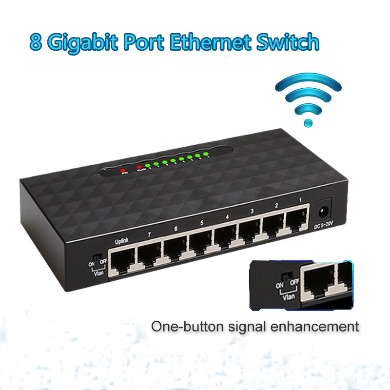 8 Port Gigabit Data Switch 100 - огляд і ціна Ethernet Switch 8 Port