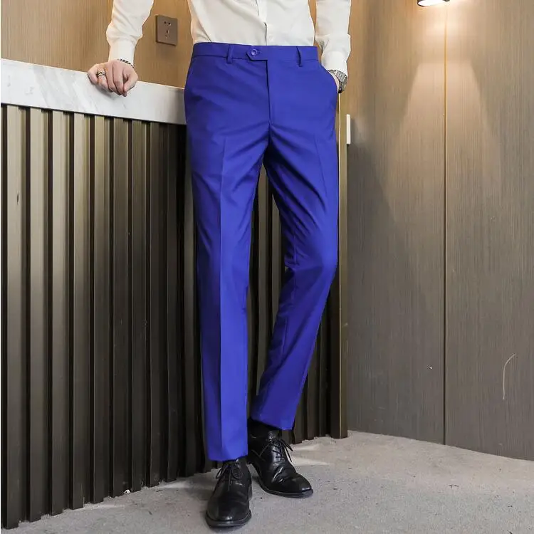 Men Dress Pants Solid Color Sl - огляд і ціна Office High Tech