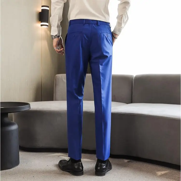Men Dress Pants Solid Color Sl - огляд і ціна Office High Tech